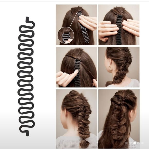 NEW》6 Piece Hair Braiding DIY Styling Tools French braids, pull thrus, bun maker - Picture 3 of 8